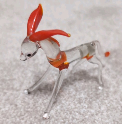 Vintage clear orange red - /,