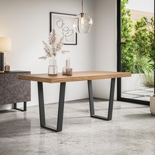 ARIA DINING TABLE w BLACK LEGS