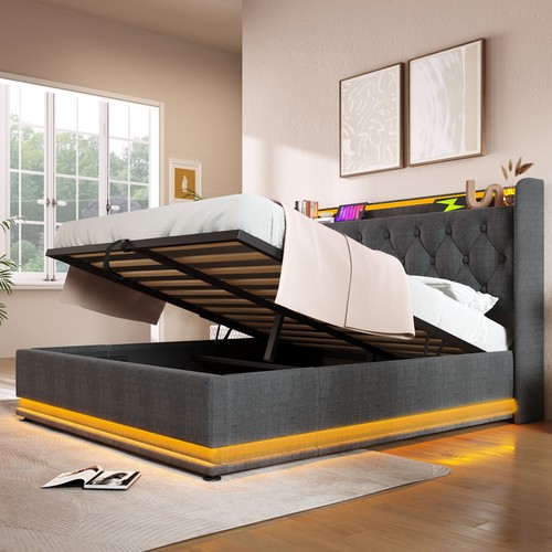 4ft6 double bed with - 4ft6, hydraulic