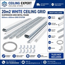 20m2 white suspended ceiling - suspended,