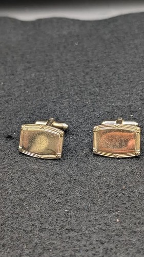 Vintage gold tone rectangular - gold,