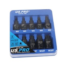 US PRO 10PC 1/2" Drive Impact