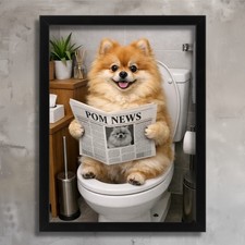Dog Bathroom Wall Art Print