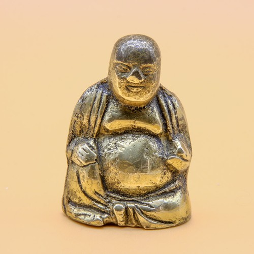 Vintage solid brass sitting - solid,
