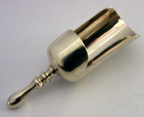 Sterling silver caddy spoon - silver,