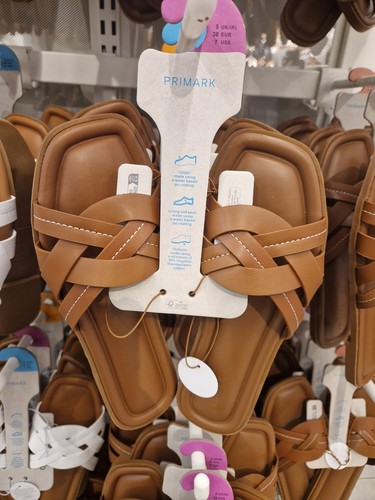 Womens primark tan black strap - tan,