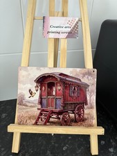 Gypsy Waggon Art Print On A5