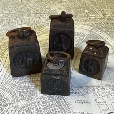 Vintage Cast Iron Weights Assorted 4pcs