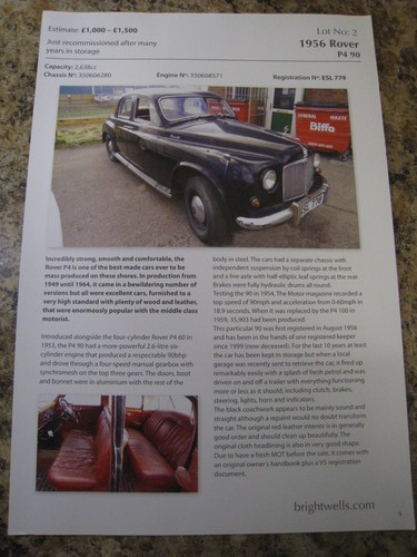 1956 rover car - 90,