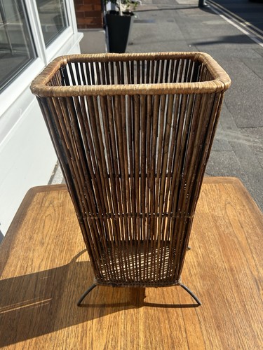 Vintage rattan umbrella stand - umbrella,
