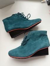 United Nude Teal Suede Lace Up Boots Size 41