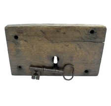 Large Georgian Rim Lock & Key