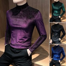Men Velvett-shirts Tops Blouse