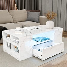 LED Coffee Table Wooden 2