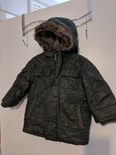 Boys Khaki Green Winter Coat 6-9-12 Months By Hadleigh London