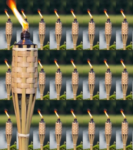 Pack bamboo tiki torch - 24,