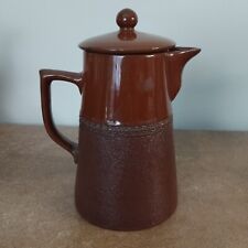 Antique Victorian, Lovatts, Langley Mill, Brown Stoneware Coffee Pot,  1 Pint