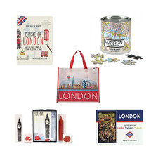 London Gift Set – Puzzle, Book, Tote, Postcards, Stamp Set & More – UK Souvenirs