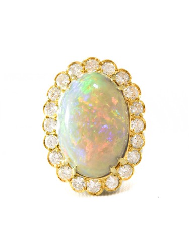 18k gold australian opal - gold,