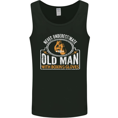 Old man with boxing gloves - old,