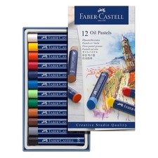 Faber-Castell Creative Studio Oil Pastel Crayons – 12 Vibrant Colors 12 Count (P