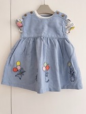 Baby Girls M&S 6-9 Months Peter Rabbit Dress Outfit Set Blue White Balloons  GC