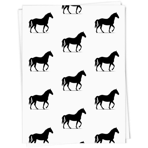 Horse silhouette side - side, '