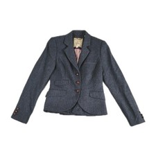 Jack Wills  Country Herringbone Heather Tweed By Moon 100% Wool Blazer Wns US 4