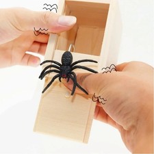 Wooden Prank Spider Scare Box