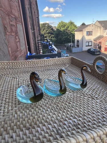 Set blue and brown glass - blue,
