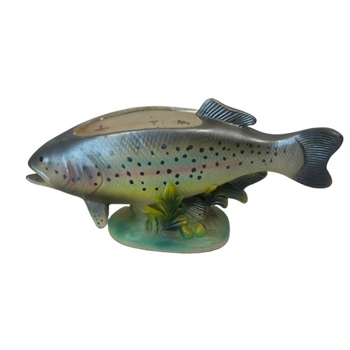 Ceramic colorful rainbow trout - ceramic,