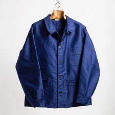 Vintage 70s French Moleskin Chore Jacket - Size Large / Made in France