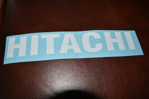 New digger hitachi white decal - digger,