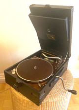 ***Excellent Condition*** HMV Portable Black C101J Gramophone - 1929 -Serviced