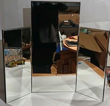 Tri Fold Frame less Dressing Table Mirror With Bevelled Edges