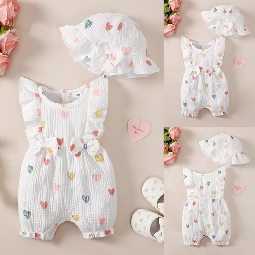 Baby girl cotton romper suit - girl,