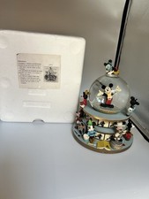 Disney Store Mickey Mouse Through Years Club March Musical Snow Glitter Globe