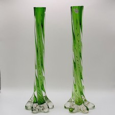 Pair Vintage MURANO Green