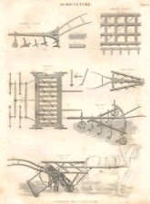 FARMING MACHINE.Expedition Plough;Improved,Drill Harrow;Grubber;Cultivator 1830