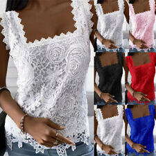 Womens Lace Tank Tops Vest