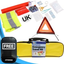 Streetwize European Breakdown Emergency Travel Kit Triangle Vest Bulb Kit. +M