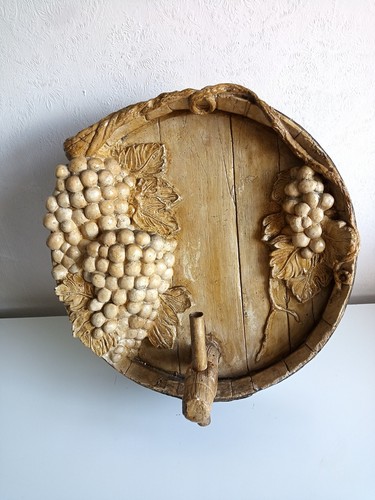 Large vintage wine barrel - large,