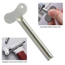 1/3 Stainless Steel Toothpaste Tube Squeezer Easy Metal Rolling Holder Dispenser