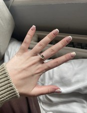 Genuine Pandora Enamel Cherry Blossom Sterling Silver S925 ring size 54