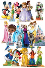 Disney Carboard Cutout Decorations lifesize standees standup characters princess
