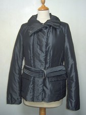 Claudia Strater jacket S-M lightly padded pewter grey, belted