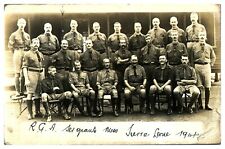 Antique military RPPC postcard The Royal Garrison Artillery Sierra Leone 1914