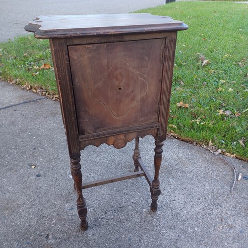 Antique wood smoking stand - wood,