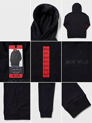 Jack wills boys black - jack, pullover