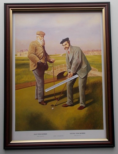 Golf print framed old tom - print,